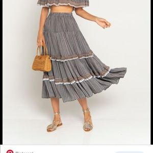 Beachgold midi skirt